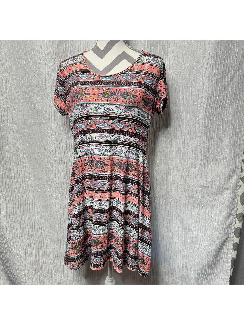 Empire Waist Paisley Mini Dress
